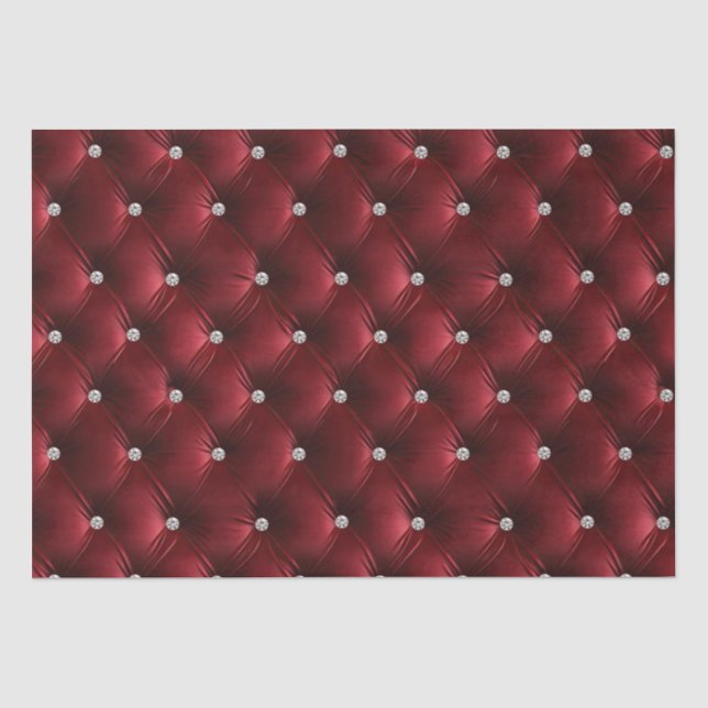 Warmes Rot Chic Imitate Velvet Seidenpapier (Vorderseite)