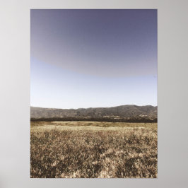 Warmes Sonnenfeld in Santa Barbara Kalifornien Poster