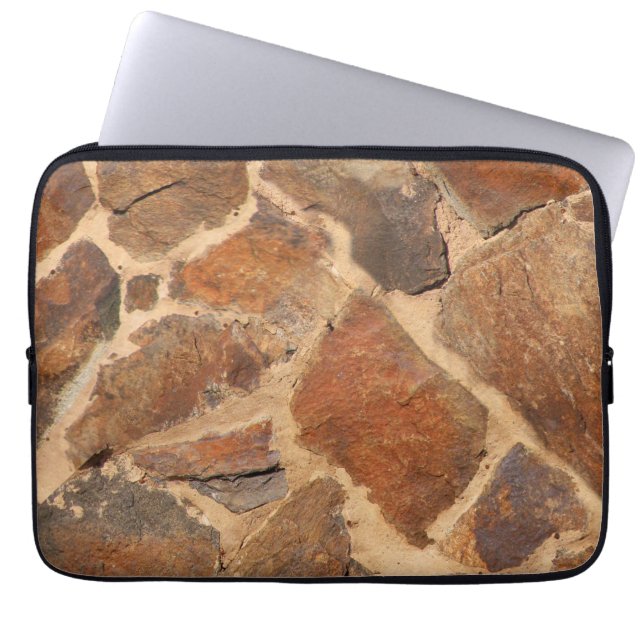 Warmes Stonewall-Muster golden Laptopschutzhülle (Vorderseite)