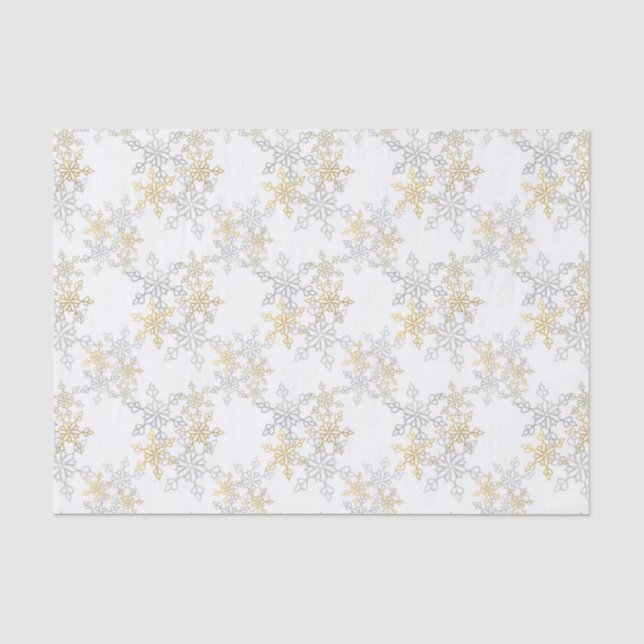 Warmes und Cooles Schnee-Mandala-Spitzenmuster Seidenpapier (Vorderseite)