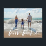 Warmes Wishs Family Coastal Beach Foto Feiertagspostkarte<br><div class="desc">Weihnachtspostkarten an der Küste in einem modernen Foto "Warme Wünsche" Design,  das perfekt für das Foto Ihrer Familie ist. Fügen Sie Ihr Foto zur Vorderseite,  und Ihre Rücksendeadresse und Gruß zur Rückseite.</div>