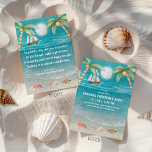 Warmes Wonderland Tropical Beach Weihnachtsfest Pa Einladung<br><div class="desc">Die Tropische Weihnachtsweihnachtsbäder mit Muscheln und glitzerndem Sand, Palmen und ein Schiff, das im türkisblauen Meer segelt, sind die Party Einladung. Die Texte sind zum Ton "Winter Wonderland", aber mit einer tropischen Drehung, die sagt: "Seashells Ring, hören Sie zu? — Am Strand glitzert Sand — Ein schöner Anblick, wir sind...</div>