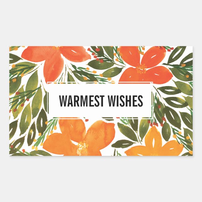 WARMEST WISHES Aufkleber (Vorderseite)