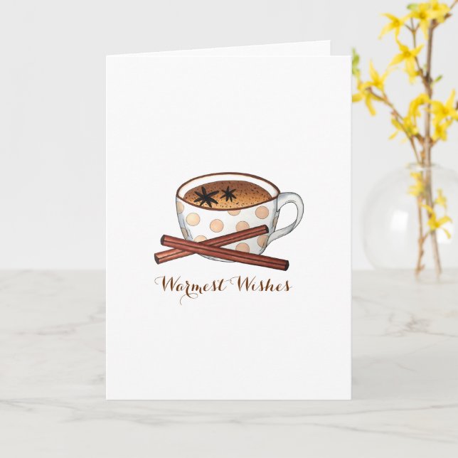 Warmest wünscht Masala Chai Indian Spiced Tee Cup Karte (Gelbe Blume)