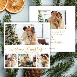 Warmest wünscht Script 4 Foto Collage Weihnachten