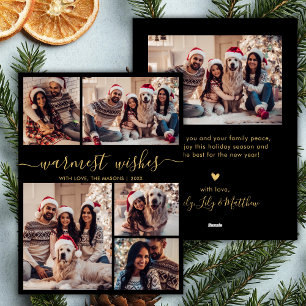 Warmest wünscht Script 5 Foto Collage Weihnachten