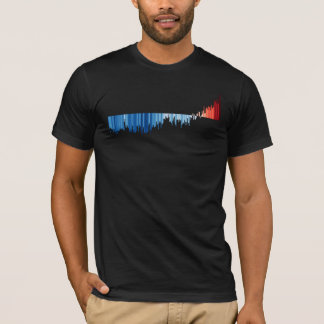 Warming Stripes Balkendiagramm Globale Temperature T-Shirt