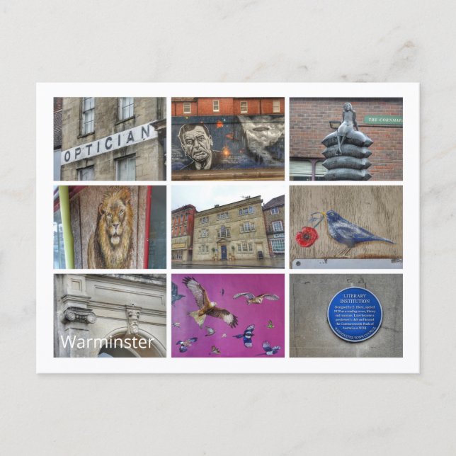 Warminster Postkarte (Vorderseite)