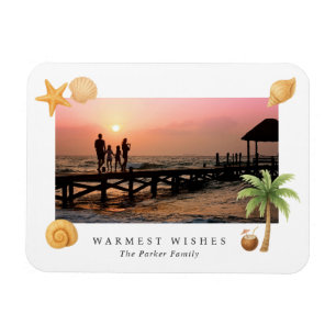 Warmseher Strand Foto Modernes Weihnachten Magnet