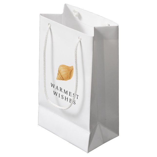 Warmseher Strand Moderne Weihnachten Kleine Geschenktüte (Vorderseite Schrägansicht)