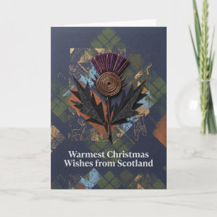 Wärmste Weihnachten Schottland Distel Karte
