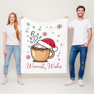 Warmste Wünsche Cozy Hot Cocoa Weihnachten Fleecedecke