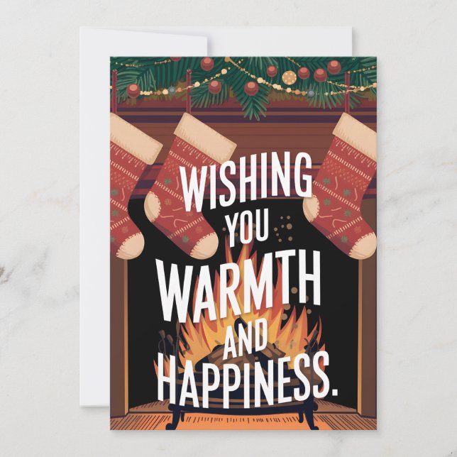 Warmweihnachtskarte - Weihnachtskarte Feiertagskarte (Vorderseite)