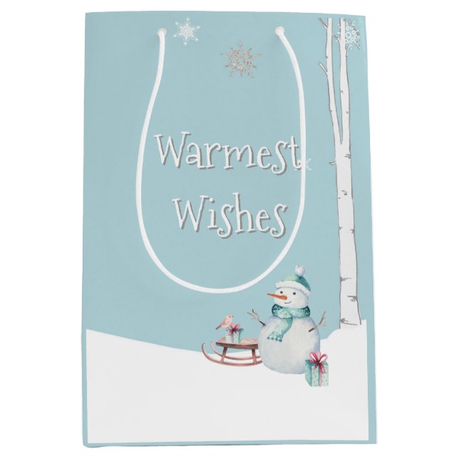 Warmwill Snowman-Schlittengeschenke Mittlere Geschenktüte (Vorderseite)