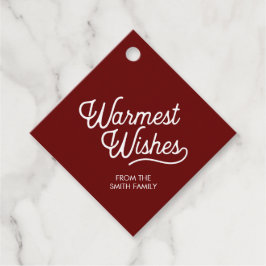 Warmwünscht Weihnachts-Weihnachtsgeschenk Geschenkanhänger
