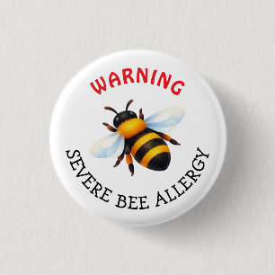 Warn-Schwere-Bienenallergie-Alarm-Knopf Button