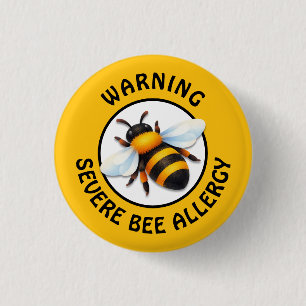 Warn-Schwere-Bienenallergie-Alarm-Knopf Button