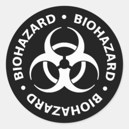 Warnaufkleber für B&W-Biogefährdungen Runder Aufkleber