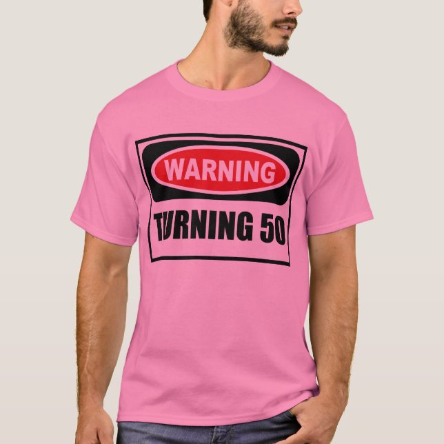 Warnen, den T - Shirt 50 Männer DREHEND (Vorderseite)