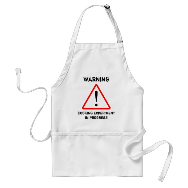 "Warnen, Experiment-laufende" Schürze kochend (Vorne)