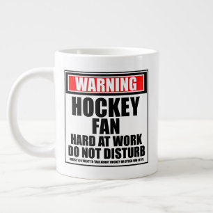 Warnen Hockey-Lüfter hart am Arbeitsplatz nicht st Jumbo-Tasse
