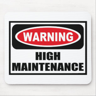Warnende HOHE WARTUNG Mousepad
