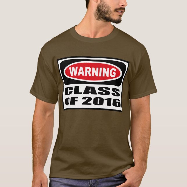 Warnende KLASSE des dunklen T - Shirt 2016 Männer (Vorderseite)