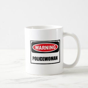 Warnende POLIZEIBEAMTIN Tasse