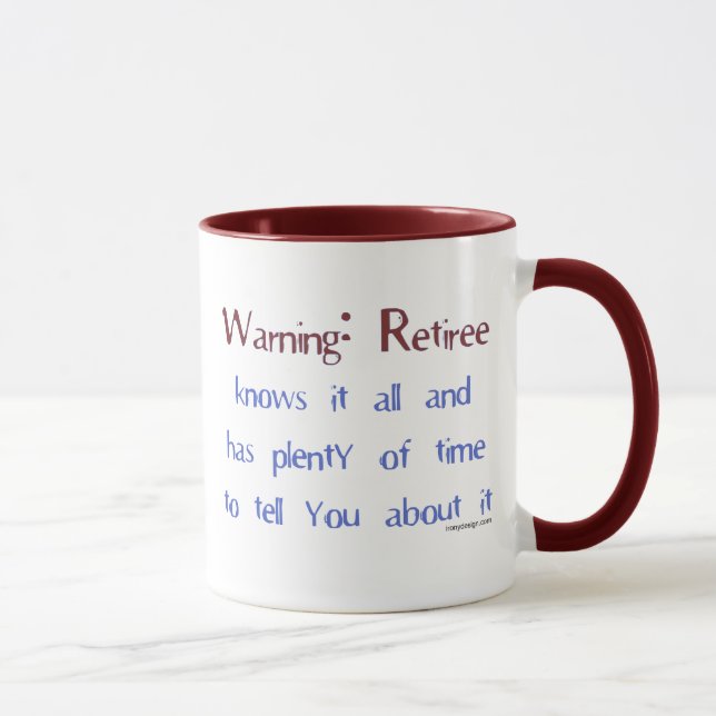 Warnende Rentner-Tasse Tasse (Rechts)