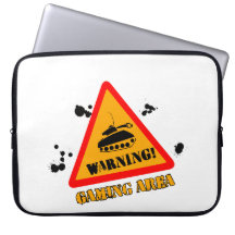 Warnende Spiel-Neopren-Laptop-Hülse 15"