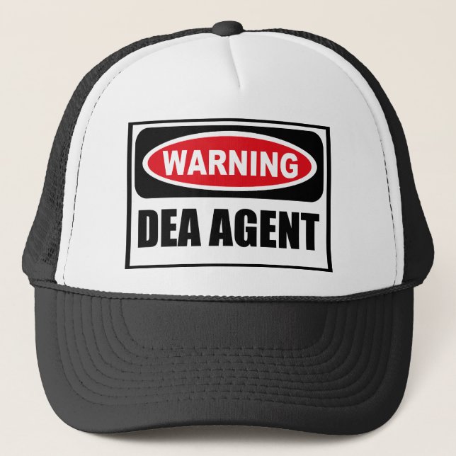 Warnender DEA-AGENT Hut Truckerkappe (Vorderseite)
