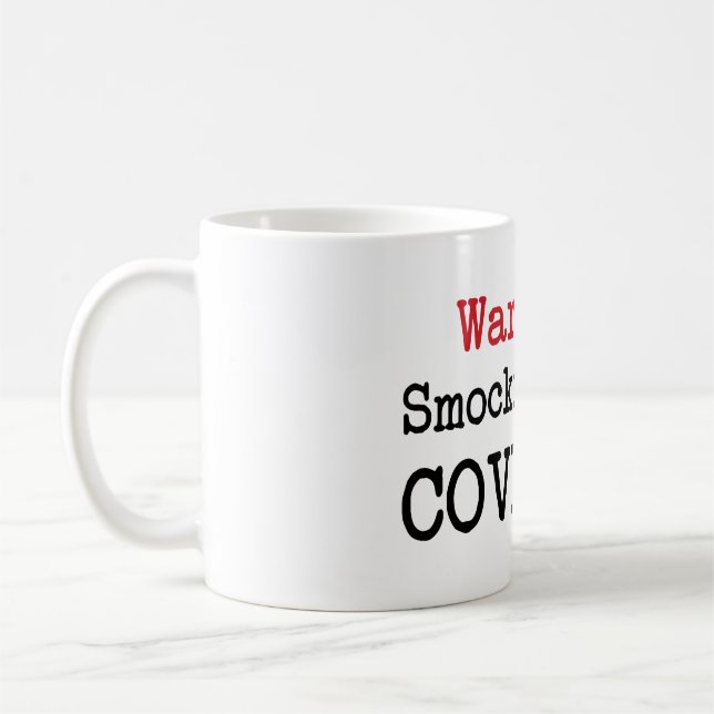 Warnender Smocking heißer Covfefe Trumpf zitieren Kaffeetasse (Links)