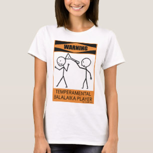 Warnender Temperamental Balalaika-Spieler T-Shirt