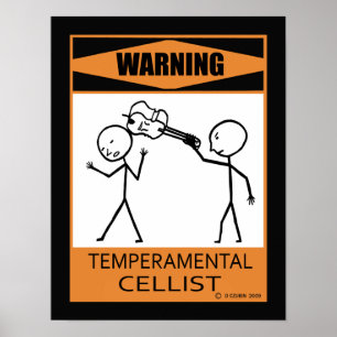 Warnender Temperamental Cellist Poster