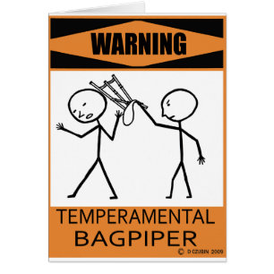 Warnender Temperamental Dudelsackspieler