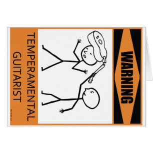 Warnender Temperamental Gitarrist