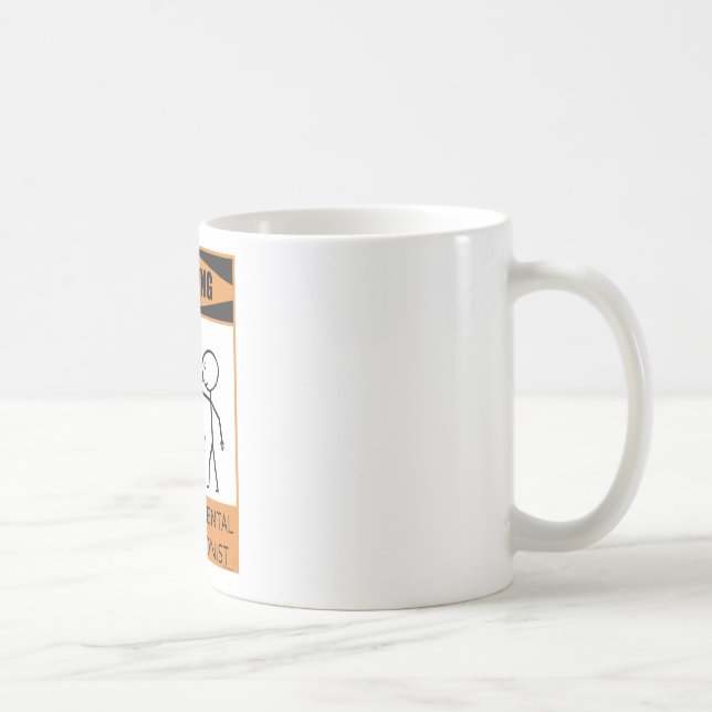 Warnender Temperamental Schlagzeuger Kaffeetasse (Rechts)