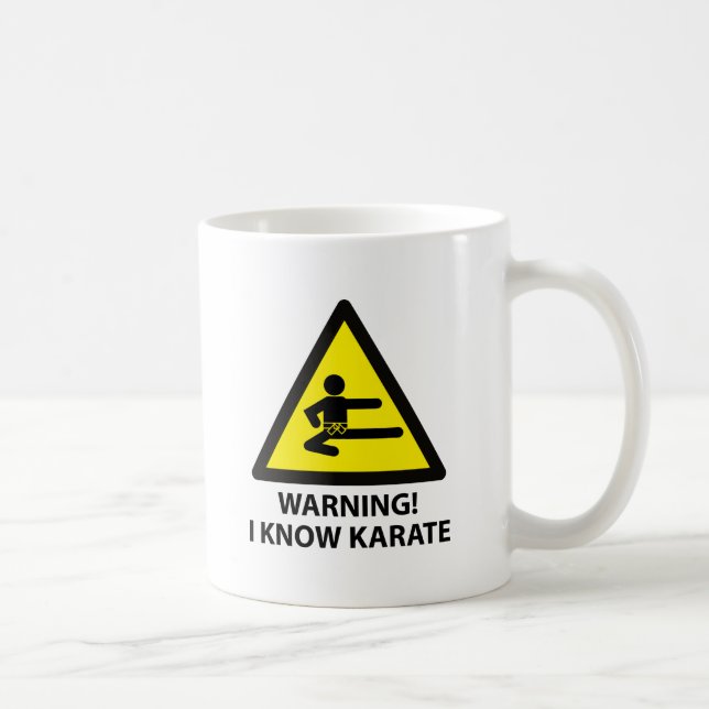 Warnendes Karate Kaffeetasse (Rechts)