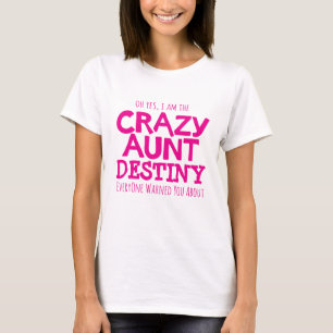 Warnendes Rosa verrückter Tante personifizieren T-Shirt