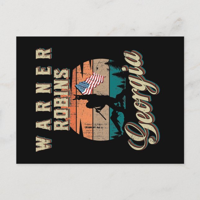 Warner Robins Georgia Postkarte (Vorderseite)