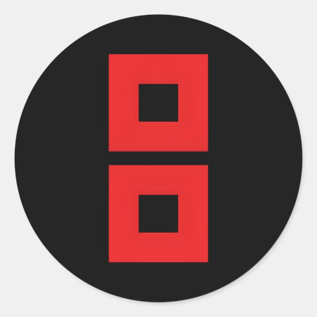 Warnflagge Runder Aufkleber (Vorderseite)