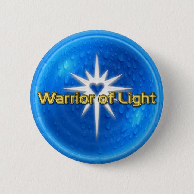 WARNHINWEIS - blaues Wasser Button (Vorderseite)
