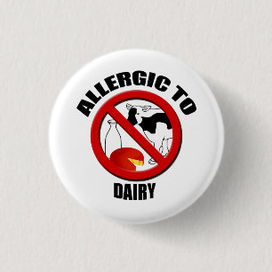 Warnhinweis für allergische Milcherzeugnisse Button