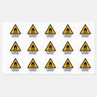 Warnhinweis für brennbares Material, Symbol für Br