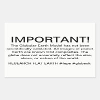 WARNHINWEIS FÜR GLOBEN. Flat Earth