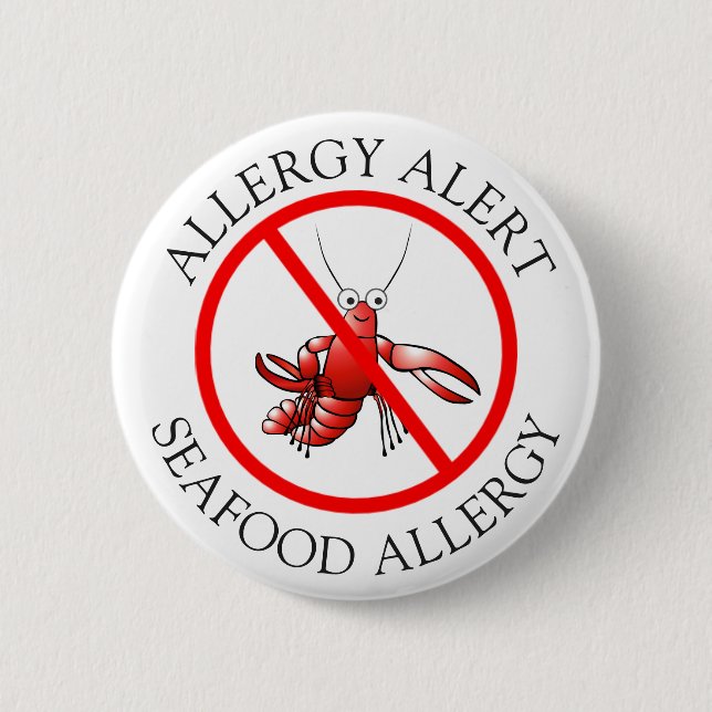 Warnhinweis für Seafood Button (Vorderseite)