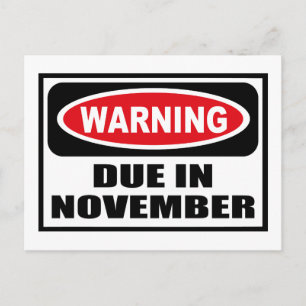 WARNHINWEIS IM NOVEMBER Postkarte