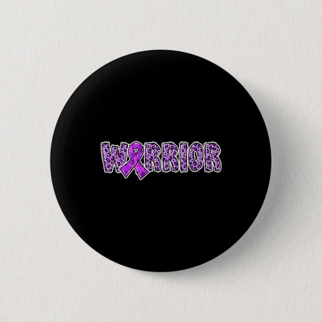 Warnhinweis Lila Flachbandwerbung Button (Vorderseite)