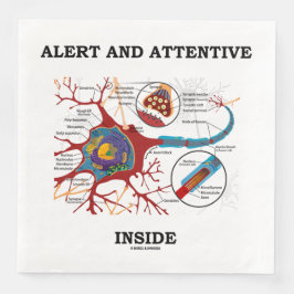 Warnhinweis und aufmerksamer innerer Neuron-Synaps Serviette