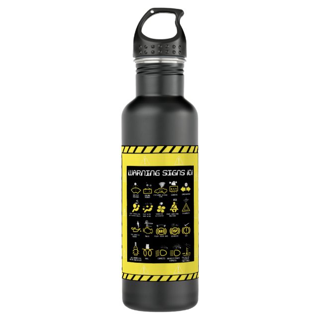 Warnhinweise 101 edelstahlflasche (Vorderseite)
